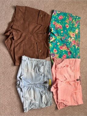 Bundle of 4 Pairs Short Shorts